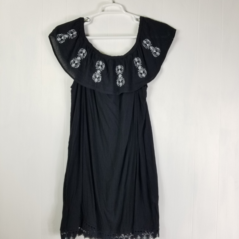 New Directions black gauze dress sz XL